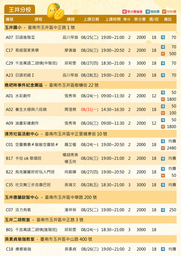 115年秋季班招生簡章圖片